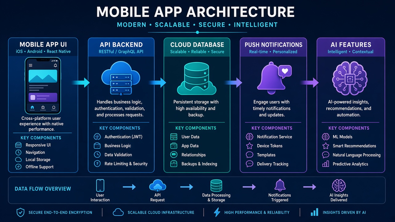 Mobile app architecture diagram