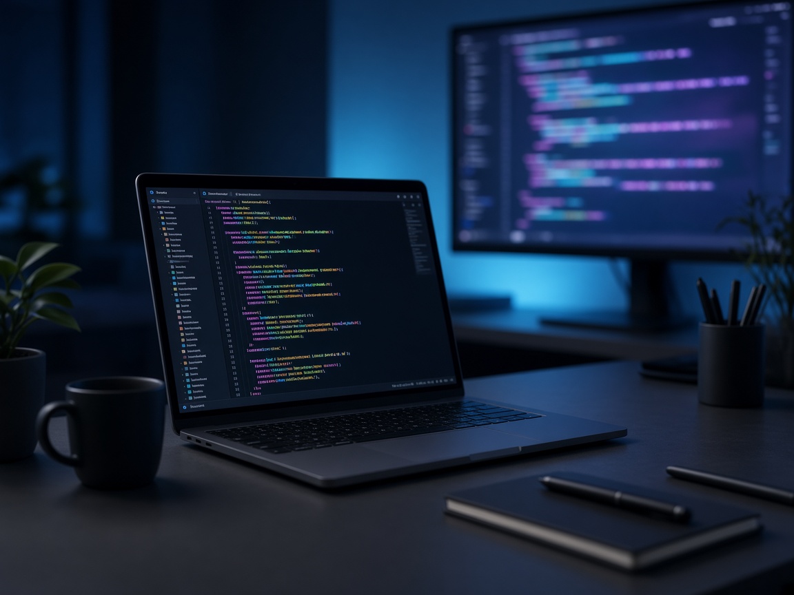 Modern web development tech stack workspace